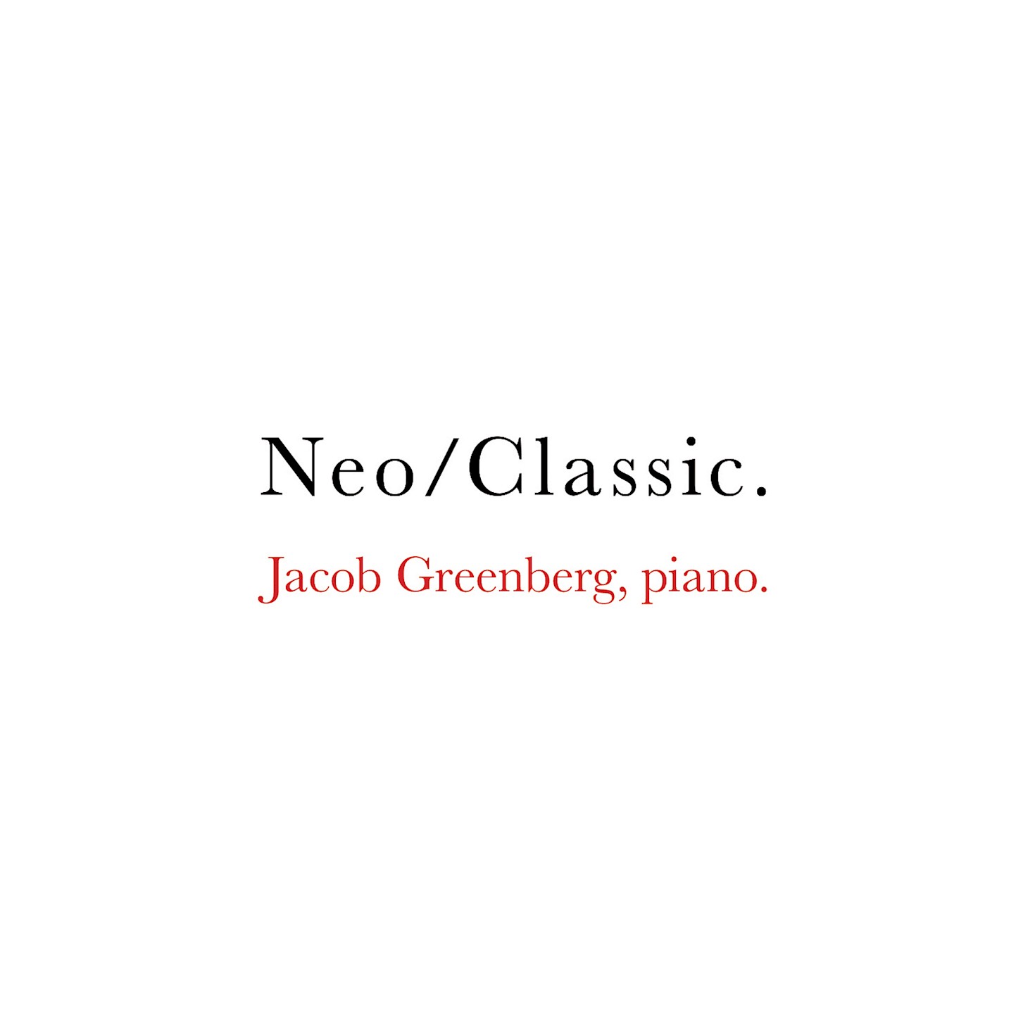 Jacob Greenberg: Neo/Classic cover